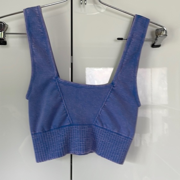 FREE PEOPLE Good Karma Square Neck Bra in Blue/Pink Size-XS/S NWOT - Picture 14 of 15